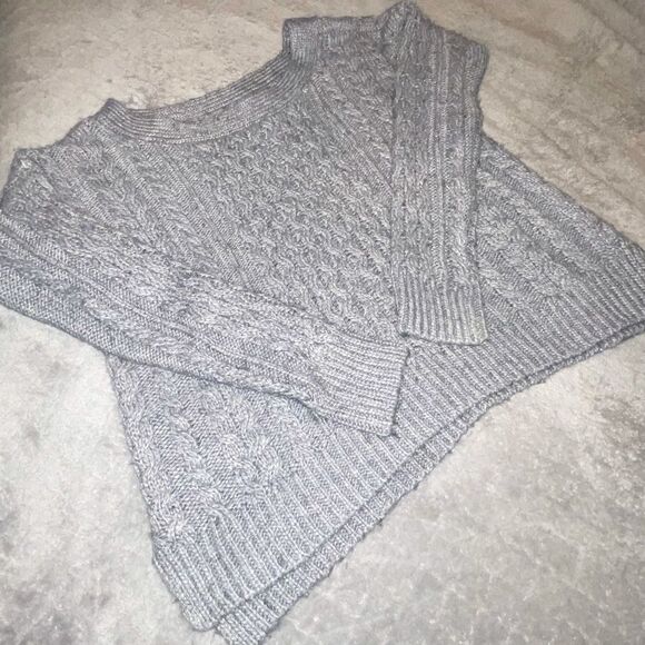 Gray Boatneck Wool Blend Sweater - Picture 2 of 10